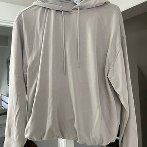 Athleta Cream Pullover Hoodie with Drawstrings